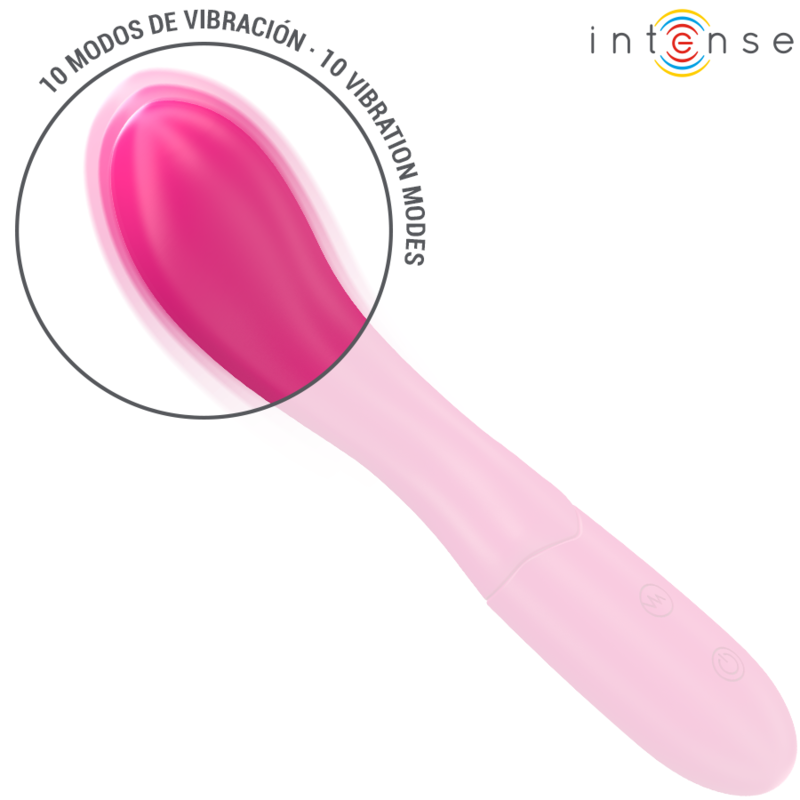 INTENSE - VIBRATORE LISETTE 19 CM FLESSIBILE 10 VIBRAZIONI ROSA