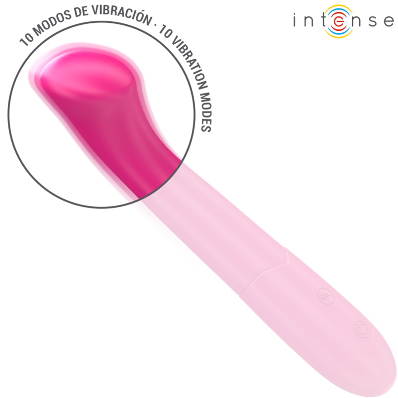 INTENSE - VIBRATORE PATY 19 CM FLESSIBILE 10 VIBRAZIONI MODELLO 2 ROSA