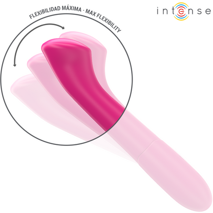 INTENSE - VIBRATORE PATY 19 CM FLESSIBILE 10 VIBRAZIONI MODELLO 2 ROSA