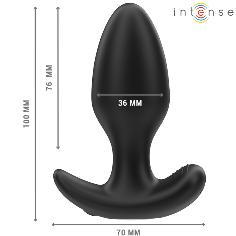 INTENSO - JOEY ANAL PLUG 10 VIBRAZIONI NERO TELECOMANDO
