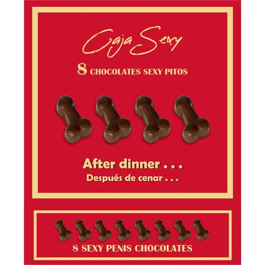 SPICY DEVIL - SCATOLA DA 8 CIOCCOLATINI A FORMA DI PENE