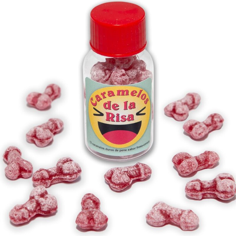 Spicy Devil - 12 caramelle della risata a forma di pene alla fragola/ciliegia
