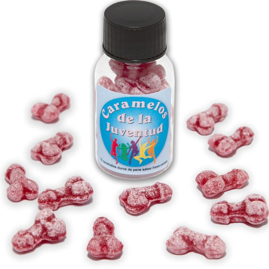 Spicy Devil - 12 caramelle giovanili a forma di pene alla fragola/ciliegia