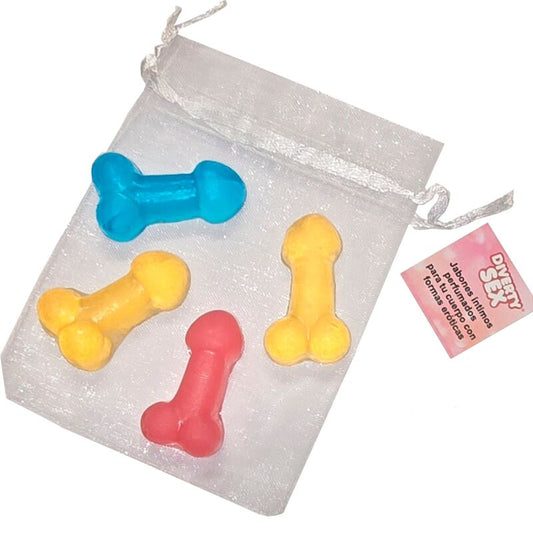 Spicy Devil - 4 MINI Saponi Profumati a Forma di Pene