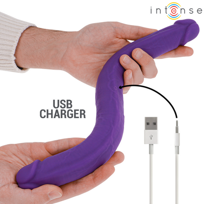INTENSO - GUNTER DOPPIO DILDO VIBRANTE 40 CM VIOLA TELECOMANDO