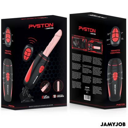 JAMYJOB - MASTURBATORE AUTOMATICO PYSTON BASE CON DILDO TELECOMANDATO