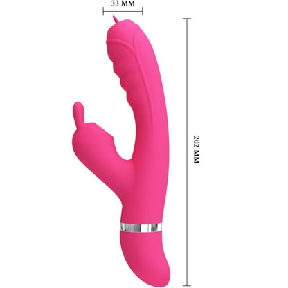 PRETTY LOVE - VIBRATORE CONIGLIO MULTIFUNZIONE ROSA FENICE