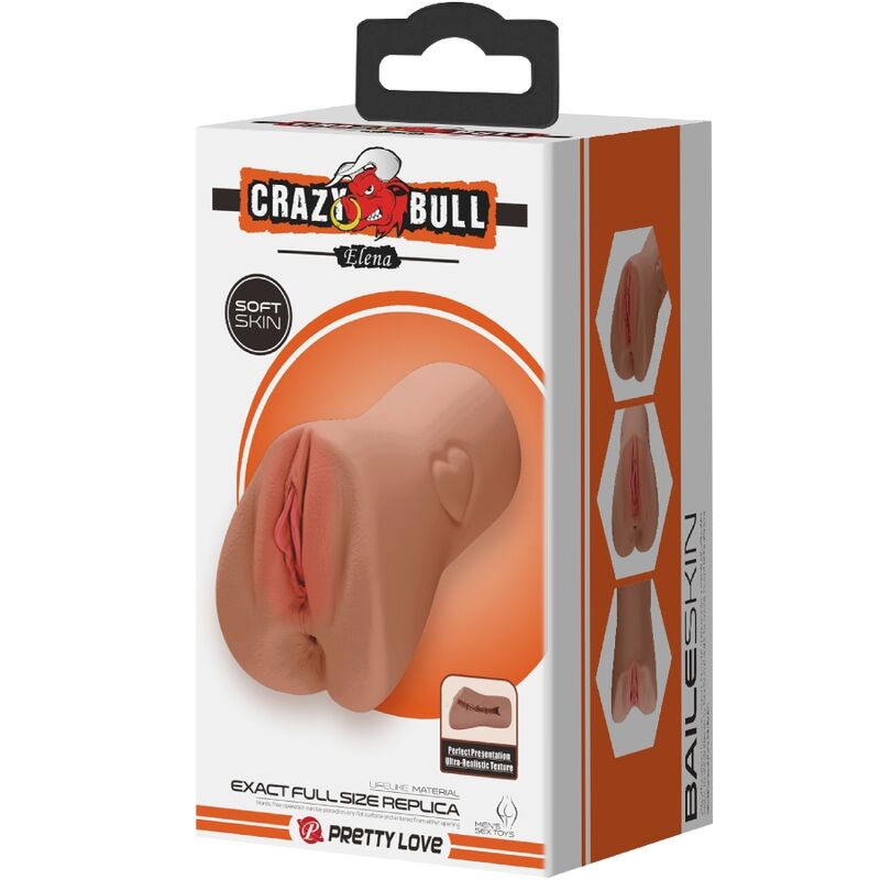 CRAZY BULL - DESIGN DI VAGINA E ANO SCARLATTO CON CUORE NATURALE