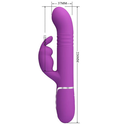 PRETTY LOVE - VIBRATORE CONIGLIO MULTIFUNZIONE 4 IN 1 COALE VIOLA