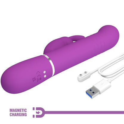 PRETTY LOVE - VIBRATORE CONIGLIO MULTIFUNZIONE 4 IN 1 COALE VIOLA