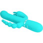 PRETTY LOVE - CAMMY VIBRATORE TRIPLO RABBIT MULTIFUNZIONE 4 IN 1 BLU