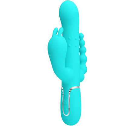 PRETTY LOVE - CAMMY VIBRATORE TRIPLO RABBIT MULTIFUNZIONE 4 IN 1 BLU