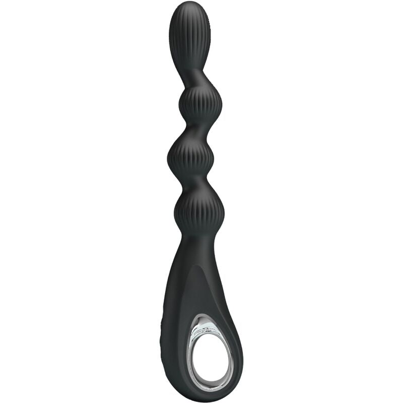 PRETTY LOVE - VIBRATORE ANALE FEDERER 12 VIBRAZIONI NERO