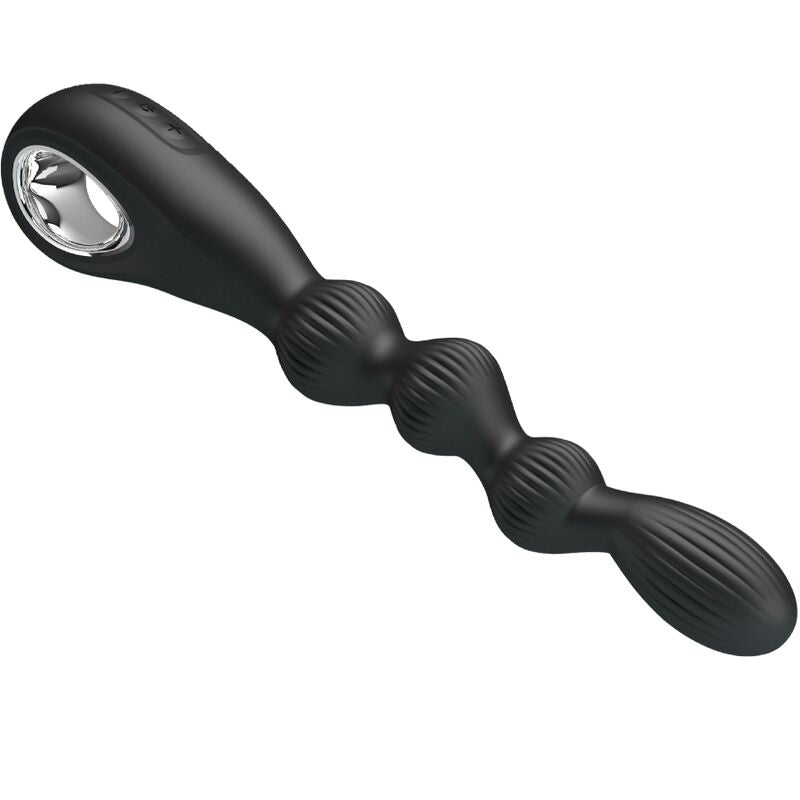 PRETTY LOVE - VIBRATORE ANALE FEDERER 12 VIBRAZIONI NERO