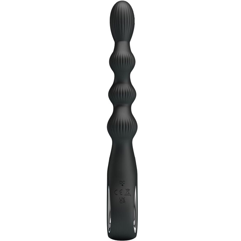 PRETTY LOVE - VIBRATORE ANALE FEDERER 12 VIBRAZIONI NERO