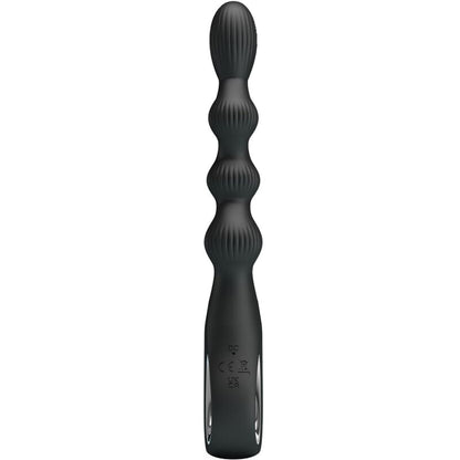 PRETTY LOVE - VIBRATORE ANALE FEDERER 12 VIBRAZIONI NERO