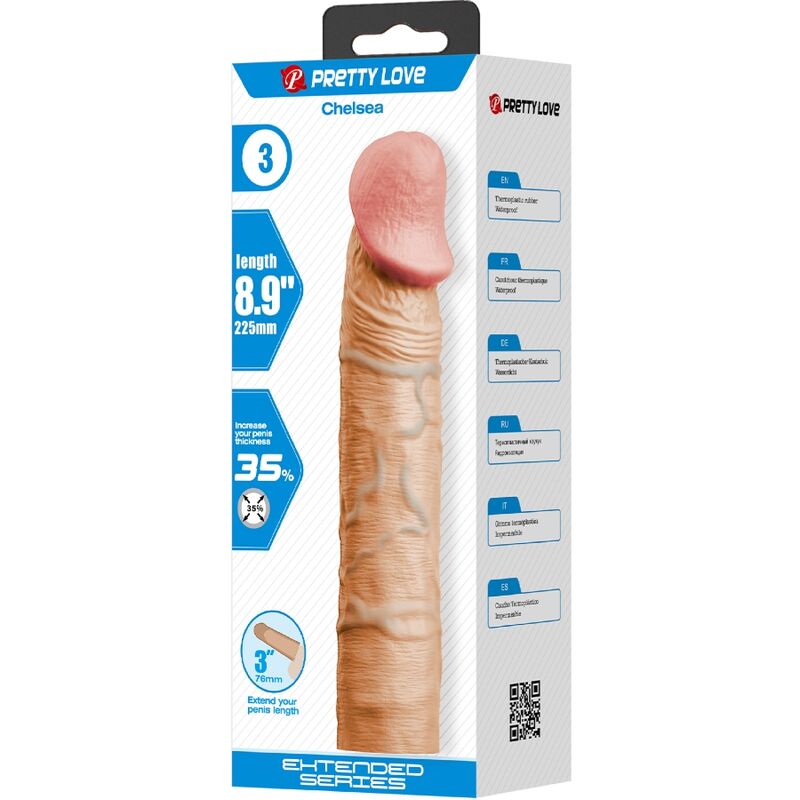 PRETTY LOVE - GUAINA PER PENE CHELSEA CON ESTENSIONE NATURALE DI 7,6 CM