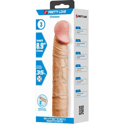 PRETTY LOVE - GUAINA PER PENE CHELSEA CON ESTENSIONE NATURALE DI 7,6 CM