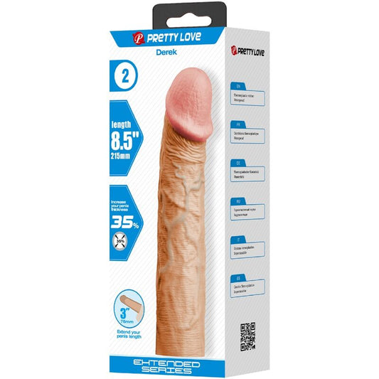 PRETTY LOVE - GUAINA PER PENE DEREK CON ESTENSIONE NATURALE DI 7,6 CM