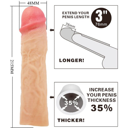 PRETTY LOVE - GUAINA PER PENE DEREK CON ESTENSIONE NATURALE DI 7,6 CM