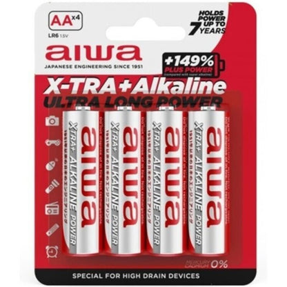 AIWA - BATTERIA ALCALINE AA X-TRA ALCALINE LR6 BLISTER*4