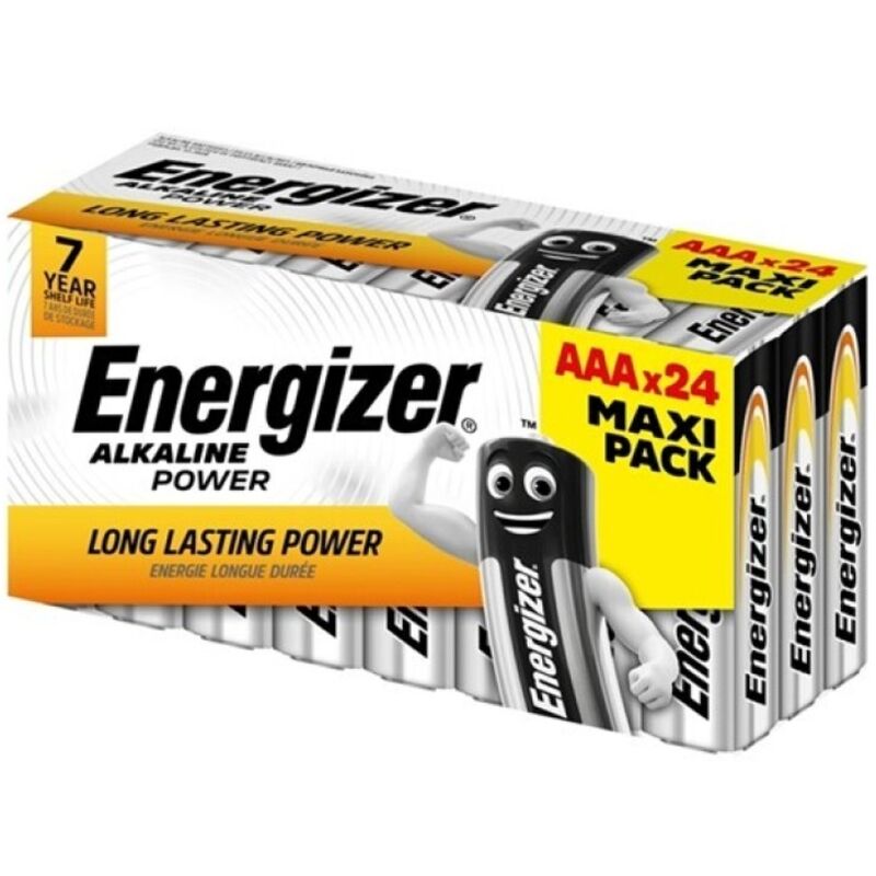 ENERGIZER - BATTERIA ALCALINE AAA LR03 CONFEZIONE DA 24 (3 CONFEZIONI DA 8 BATTERIE)