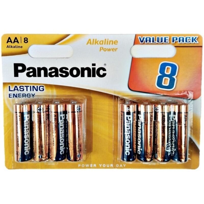 PANASONIC - BATTERIA ALCALINE BRONZO AA LR6 BLISTER*8