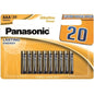 PANASONIC - BATTERIA ALCALINE AAA BRONZO LR03 BLISTER*20
