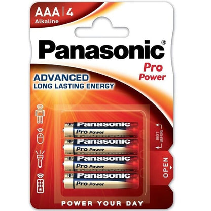 PANASONIC - BATTERIA ALCALINE AAA PRO POWER LR03 BLISTER*4
