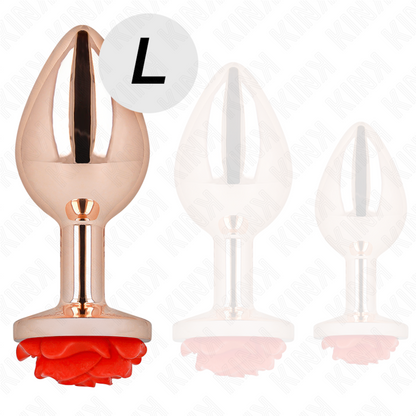 KINK - PLUG ANALE ORO ROSA ROSSO L