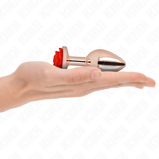 KINK - PLUG ANALE ORO ROSA ROSSO M