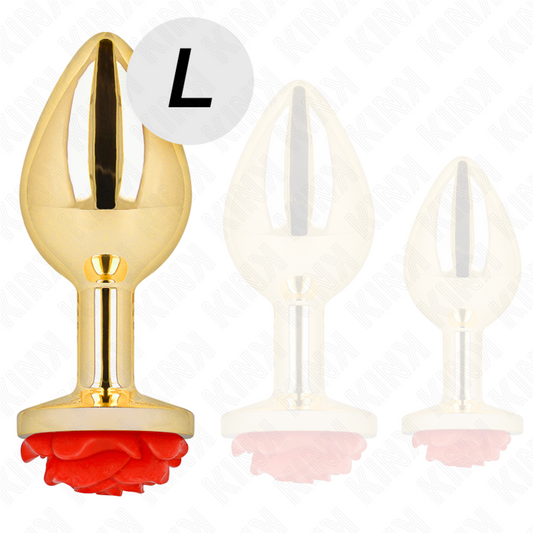 KINK - PLUG ANALE ORO ROSA ROSSA TAGLIA L