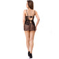 LIVCO CORSETTI FASHION - CIELO LC 20211 CAMISA + TANGA NEGRO L/XL