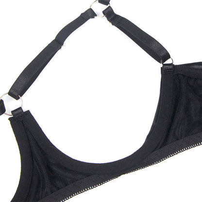 SUBBLIME - 955205 Reggiseno con fiocco nero regolabile L/XL