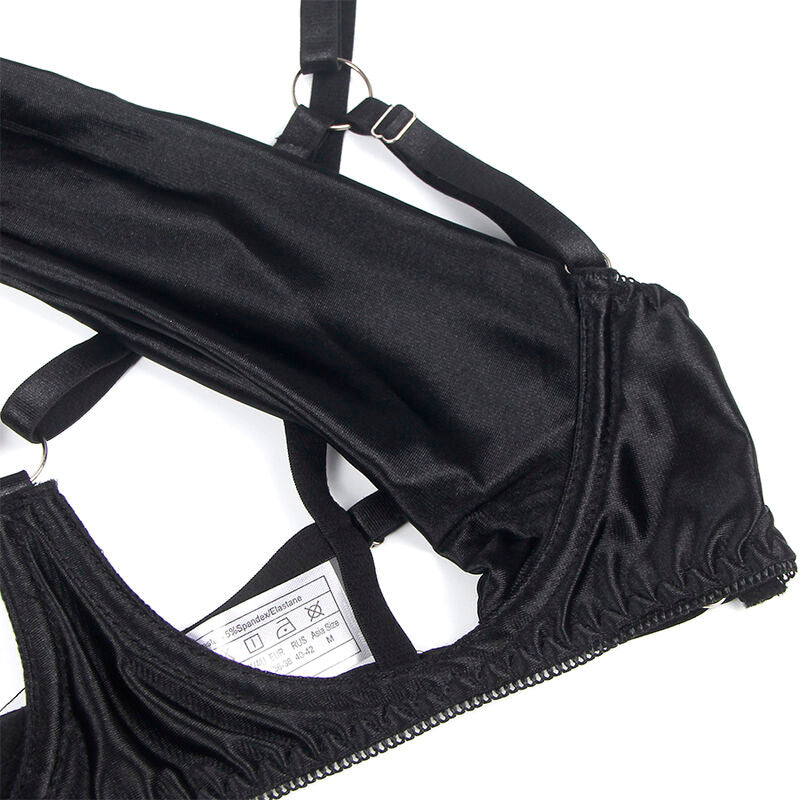 SUBBLIME - 955205 Reggiseno con fiocco nero regolabile L/XL