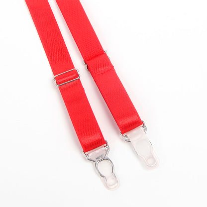 SUBBLIME - 955267 SET REGGISENO BONDAGE ROSSO E CINTURA GIARRETTIERA L/XL