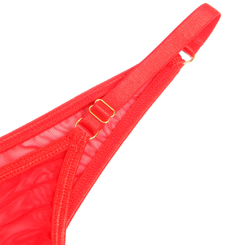 SUBBLIME - 955526 REGGISENO A CATENA CON CUORE IN RETE ROSSA L/XL