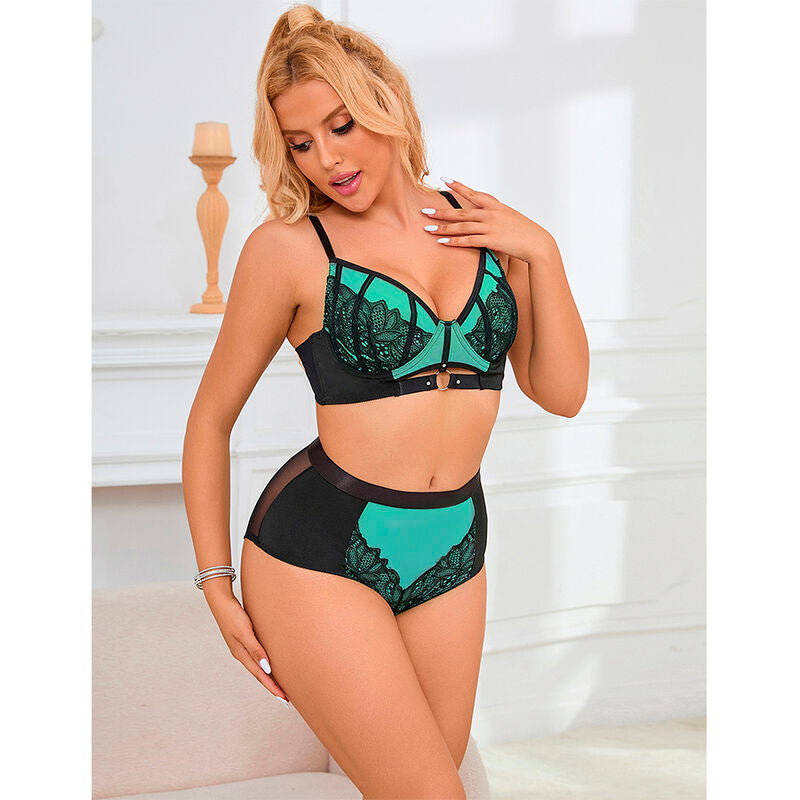 SUBBLIME - 955564 REGGISENO IN RETE VERNICIATA VERDE CON ZIP L/XL