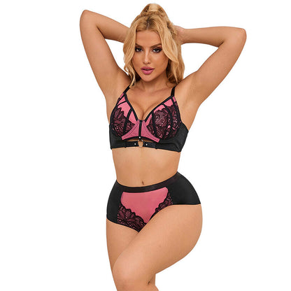 SUBBLIME - 955571 REGGISENO IN RETE VERNICIATA ROSA CON ZIP S/M