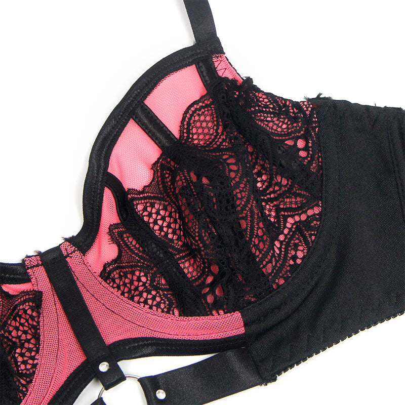 SUBBLIME - 955571 REGGISENO IN RETE VERNICIATA ROSA CON ZIP S/M