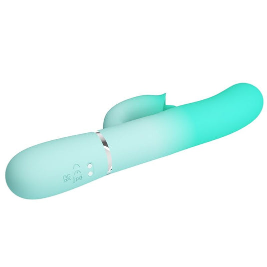 PRETTY LOVE - VIBRATORE CONIGLIO MULTIFUNZIONE GIGI VERDE ACQUA