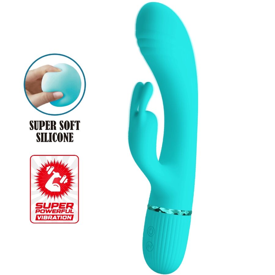 PRETTY LOVE - VIBRATORE CONIGLIO TURCHESE SCOCCO