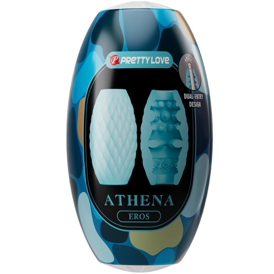 PRETTY LOVE - ATHENA EROS MASTURBATORE MASCHILE IN SILICONE AZZURRO CIELO