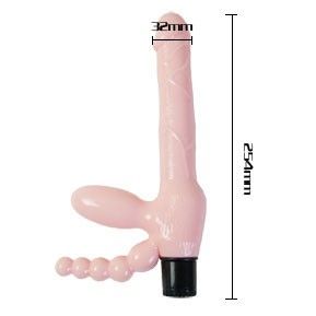 DANCE - IMBRACATURA SENZA FILI IN TPR CON VIBRAZIONE E STIMOLAZIONE ANALE 25,4 CM