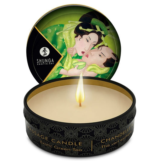 SHUNGA - MINI CARESS BY CANDELIGHT CANDELA DA MASSAGGIO AL TÈ VERDE 30 ML