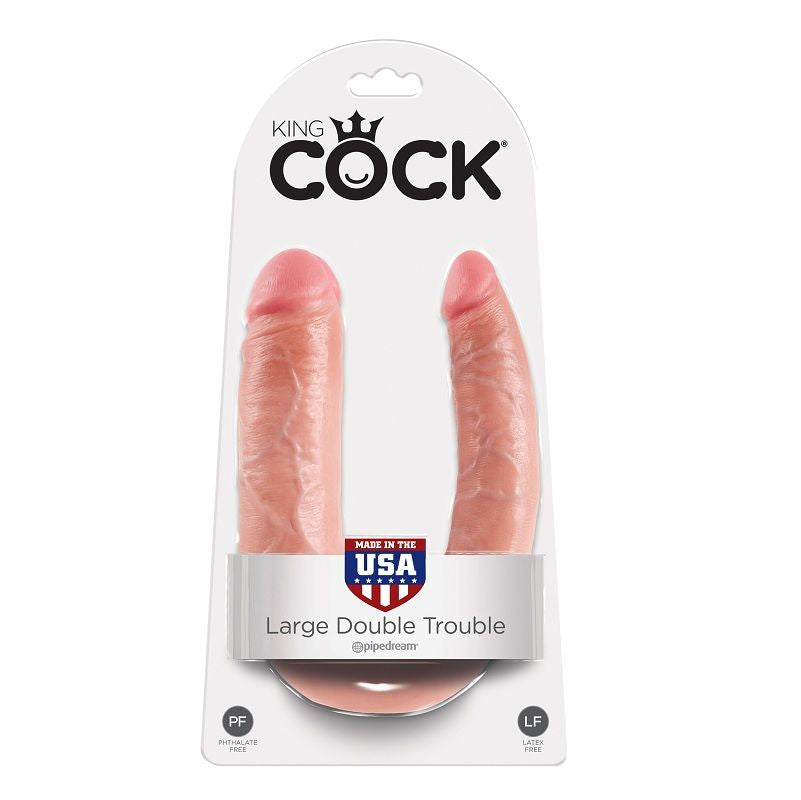 KING COCK - DILDO DOPPIA PENETRAZIONE 17,8 CM NATURALE
