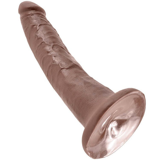 KING COCK - 7 PENI COLOR CIOCCOLATO 17,8 CM