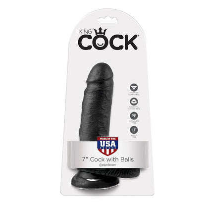 KING COCK - 7 PENI NERI REALISTICI 17,8 CM