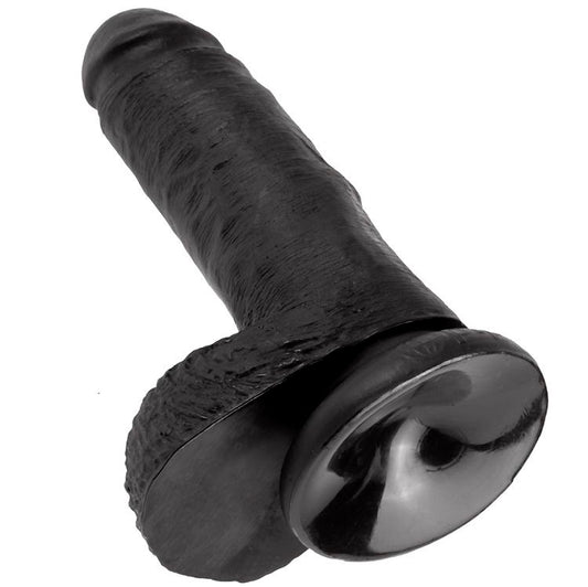 KING COCK - 7 PENI NERI REALISTICI 17,8 CM