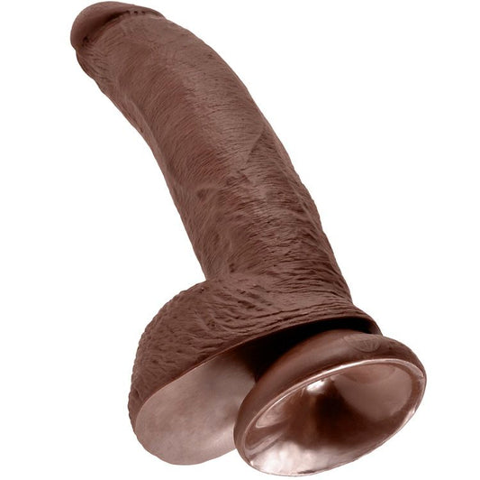 KING COCK - 9 PENI MARRONI REALISTICI 22,9 CM